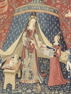 Tapestry of the Lady and the Unicorn: To my only wish. Detail - RMN-Grand Palais - RM00945