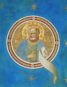 Smaller medallion of the vault with Prophet Malachi – Giotto, Scrovegni Chapel, Padua, Italy – 0025981