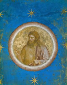 Smaller medallion of the vault with St. John the Baptist – Giotto, Scrovegni Chapel, Padua, Italy – 0025983