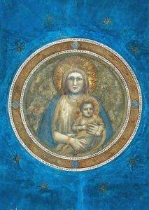 Central medallion of the vault with Madonna and Child – Giotto, Scrovegni Chapel, Padua, Italy – 0036970