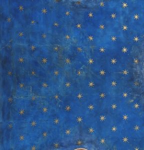 Vault section with Madonna and Child – detail (starry sky) – Giotto, Scrovegni Chapel, Padua, Italy – 0159000