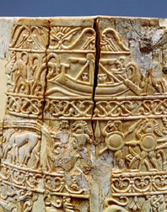 Pyx of the Pania (from the Tomb of the Pania in Chiusi) - detail. Archaeological Museum, Florence, Italy - 0092939
