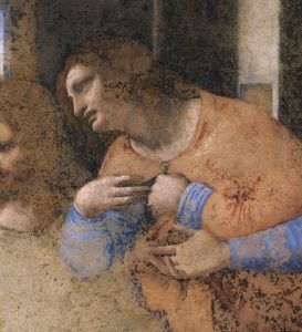 Ultima Cena. Dettagli con l'apostolo San Filippo 1494-1498 - Leonardo da Vinci (1452-1519) - Chiesa di Santa Maria delle Grazie, Milano, Italia - 0162875