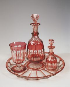 Glassware - France - 20th century. Rosolio crystal glass set - DE16851