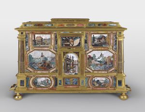Pietra Dura Ornate Chest. Cosimo di Giovanni Castrucci (1590-1619), Dionisio Miseroni (1607-1661), Workshop of Giuliano di Piero Pandolfini (1615-1637), c. 1620-23. he Princely Collections - Vaduz-Vienna, Vaduz, Principality of Liechtenstein - LT00017