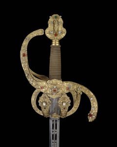 Rapier of Prince-Elector Christian II of Saxony, dated 1606. Fourbisseur: Israel Schuech (fl. 1590-1610), Bladesmith: Juan Martinez. Metropolitan Museum of Art, New York, USA - ME01573