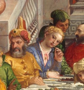 Veronese (Caliari, Paolo detto 1528-1588), Nozze di Cana, dettaglio (persone al tavolo) - Louvre, Parigi, Francia - 0152830