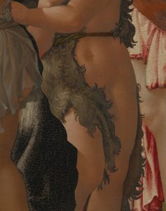 La Vergine col Bambino, San Giovannino e angeli ('La Madonna di Manchester'), circa 1497 - dettaglio - National Gallery, Londra, Gran Bretagna - NG02656