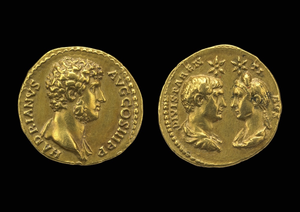 Aureo romano dell’imperatore Adriano - Aureo d'oro di Adriano. Epoca imperiale romana, 128-138 d.C. - BM08864 
